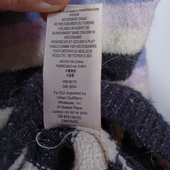 Free People Complete Me Sweater In Multicolor Retro Stripes Size M Alpaca Blend - Picture 5 of 8